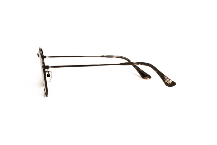 WINTER black / grey polarized square sunglasses, side view