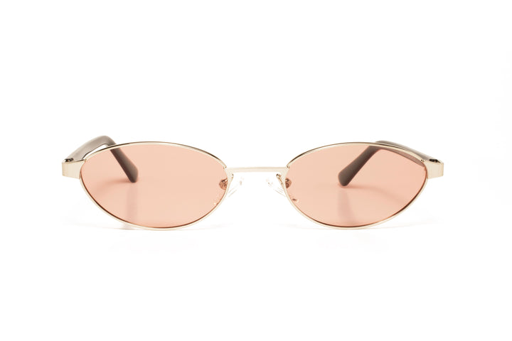 KAIA black / pink polarized oval sunglasses, front view