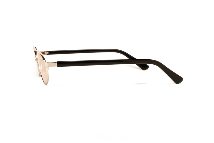 KAIA black / pink polarized oval sunglasses, side view