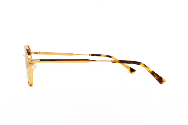 KIARA gold / pink polarized geometric sunglasses, side view
