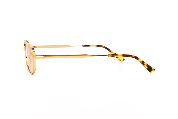 LIVIA gold / pink polarized aviator sunglasses, side view