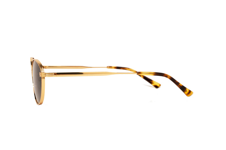 MILA gold / black polarized oval sunglasses, side view