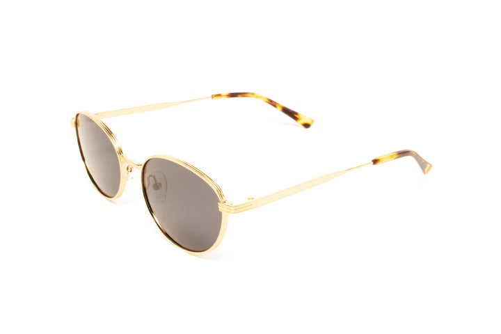 MILA gold / black polarized oval sunglasses, top view