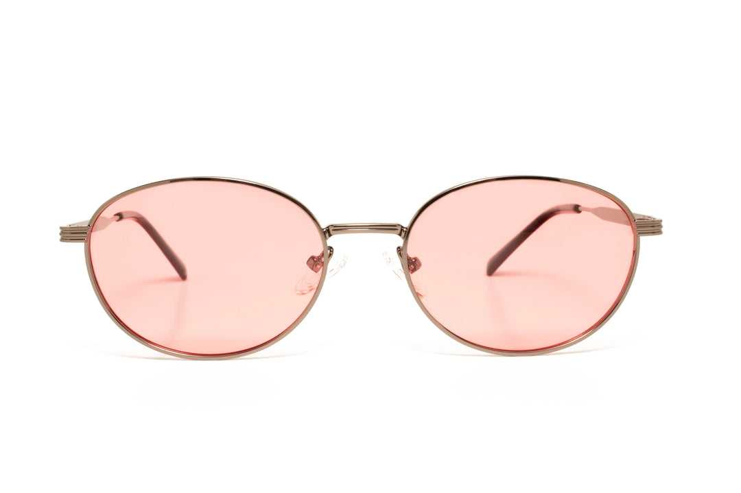 MILA grey / pink polarized oval sunglasses, front view