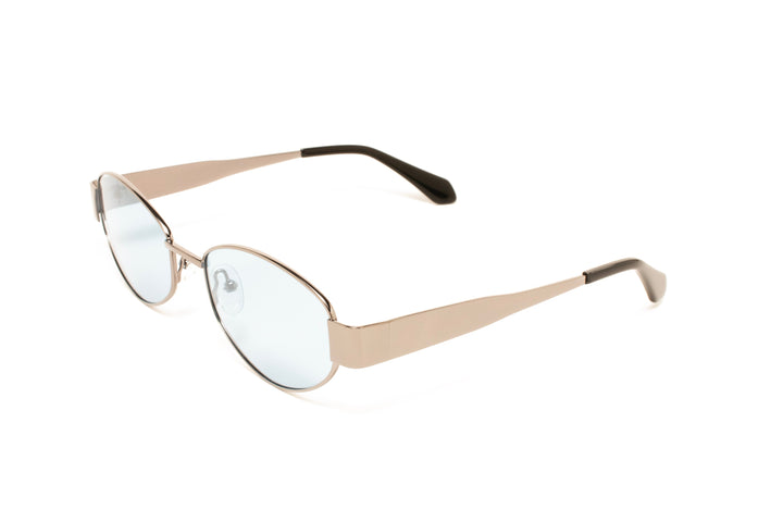 NAOMI grey / blue polarized oval sunglasses, top view