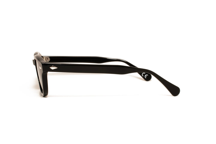 WILLOW black / grey polarized square sunglasses, side view