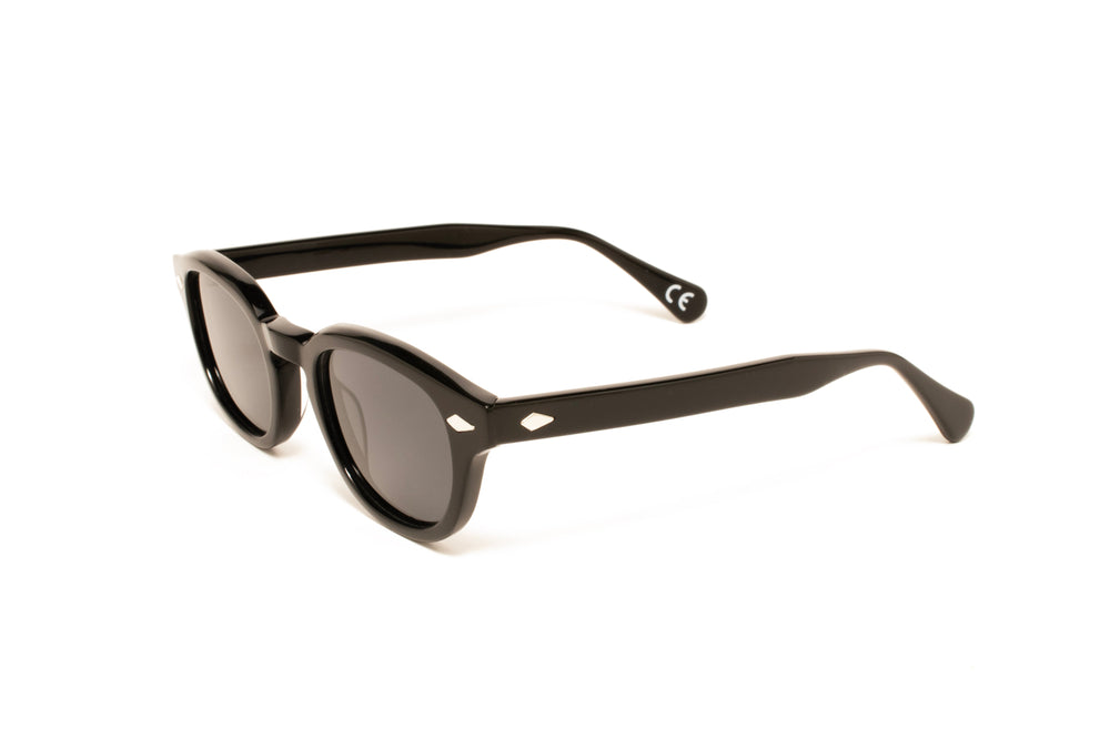 WILLOW black / grey polarized square sunglasses, top view