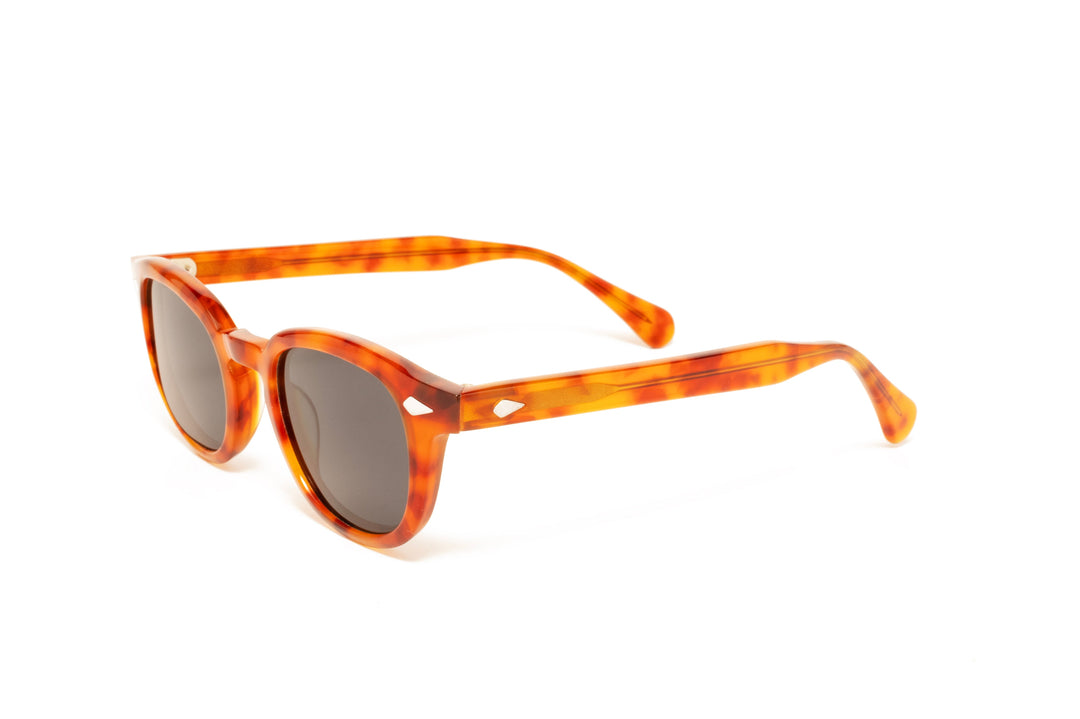 WILLOW blonde / grey polarized square sunglasses, top view