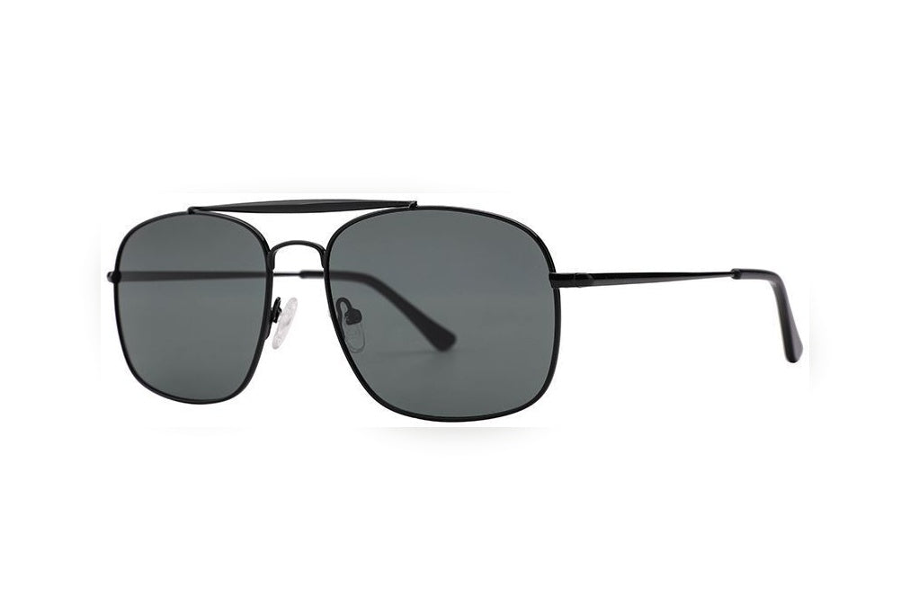 VIGGO black polarized rectangle sunglasses, top view