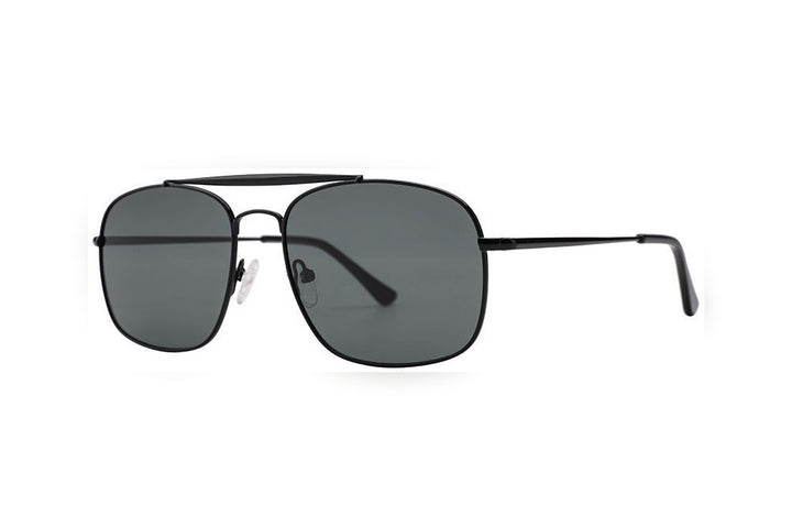 VIGGO black polarized rectangle sunglasses, top view