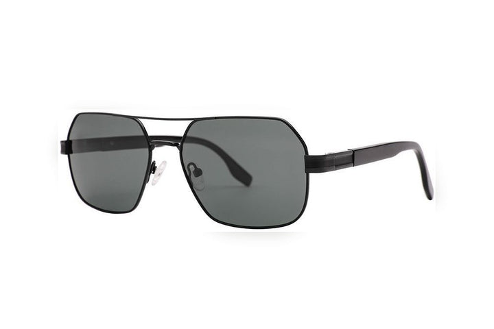 SOREN m.black/s.black / grey polarized geometric sunglasses, top view