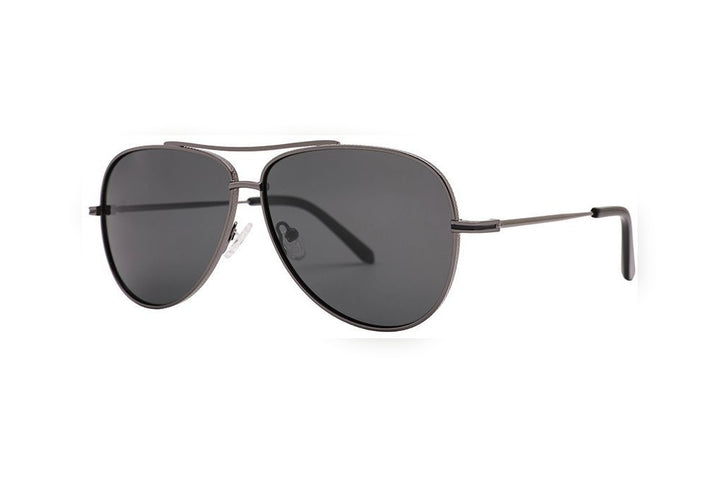 ZANE s.d.gun / black polarized aviator sunglasses, top view