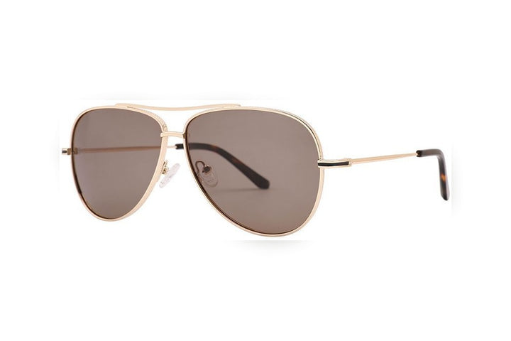 ZANE s.gold / m.black polarized aviator sunglasses, top view