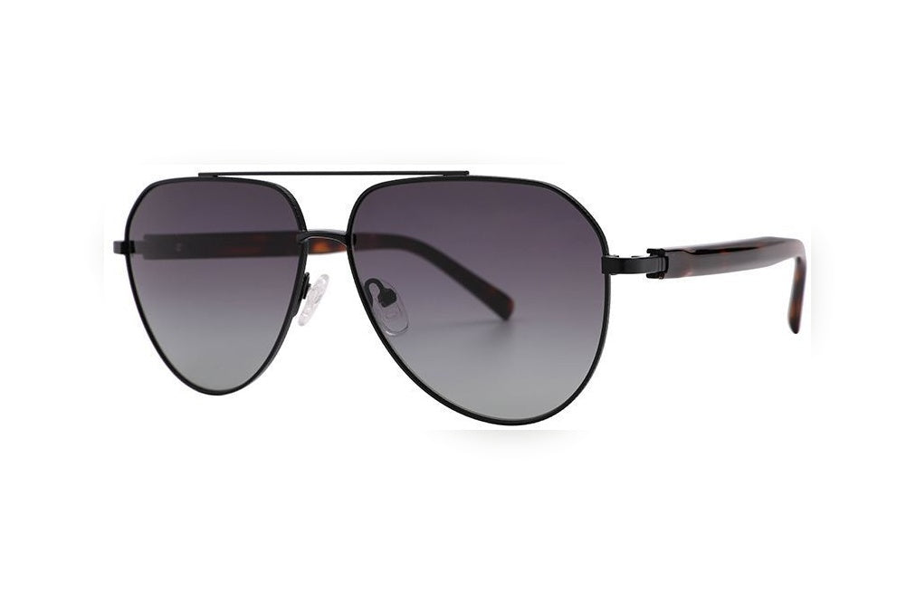 GREY m.black polarized aviator sunglasses, top view