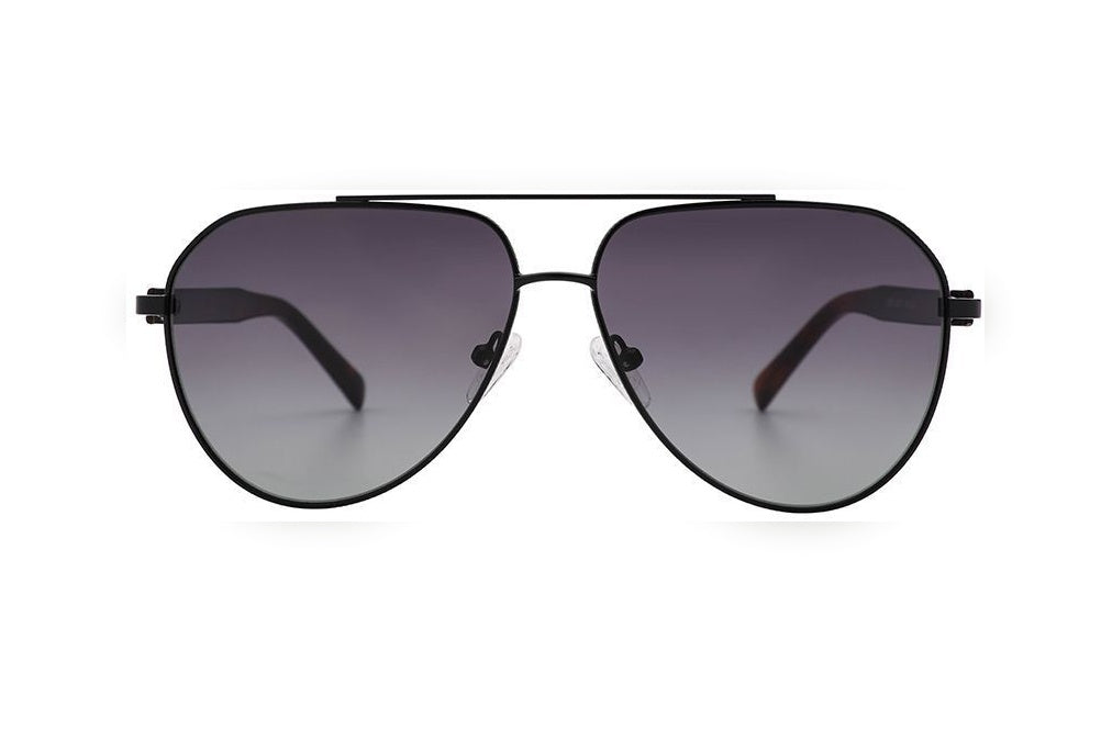 GREY m.black polarized aviator sunglasses, front view