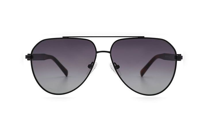 GREY m.black polarized aviator sunglasses, front view