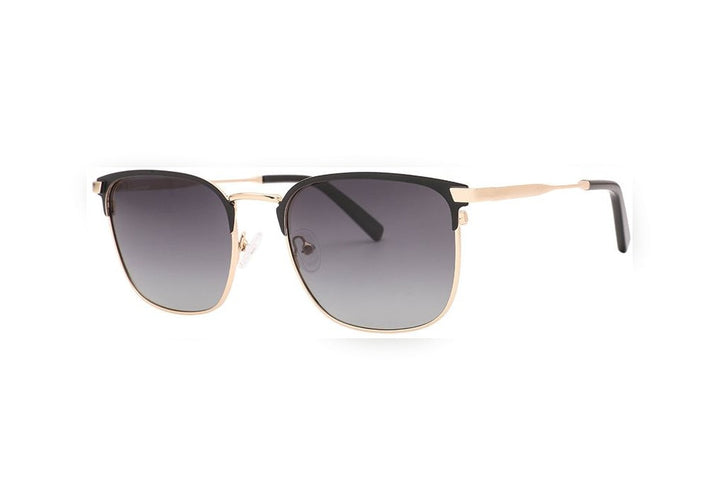 NORTH s.gold/m.black / grey polarized round sunglasses, top view
