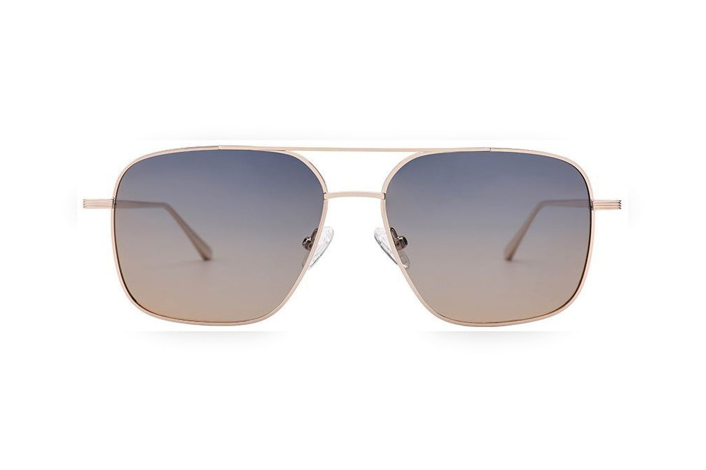 ROWAN s.gold polarized aviator sunglasses, front view
