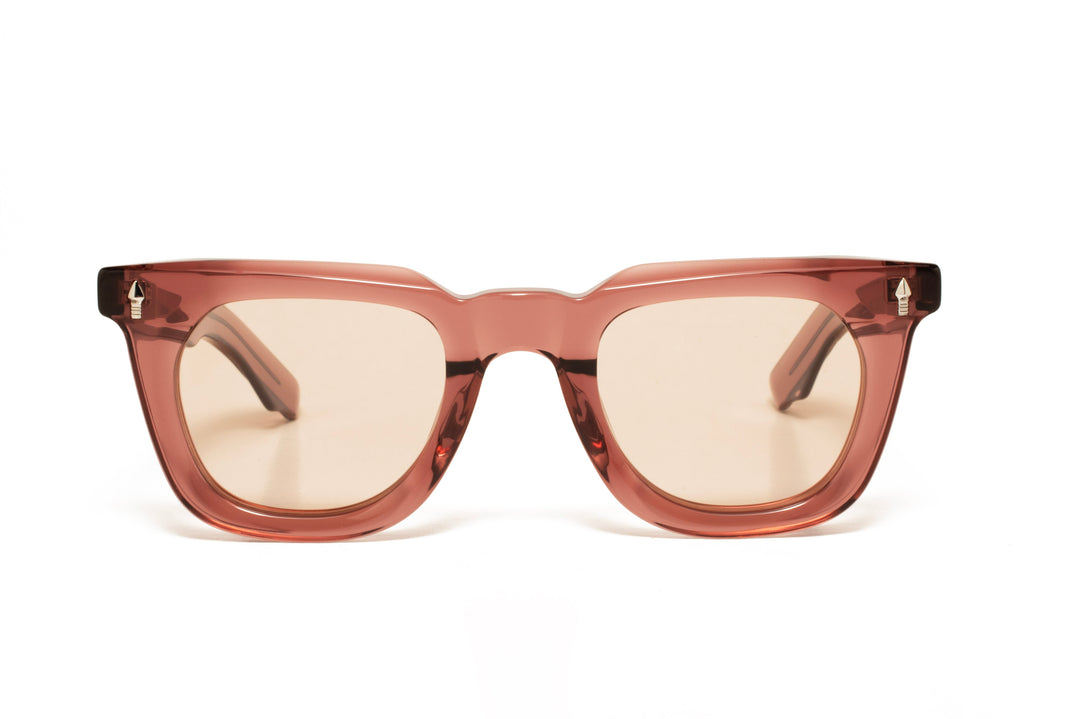 WREN burgundy / champagne polarized square sunglasses, front view