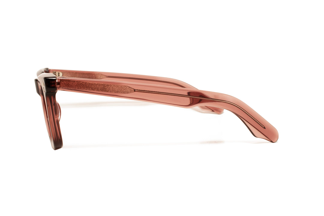 WREN burgundy / champagne polarized square sunglasses, side view