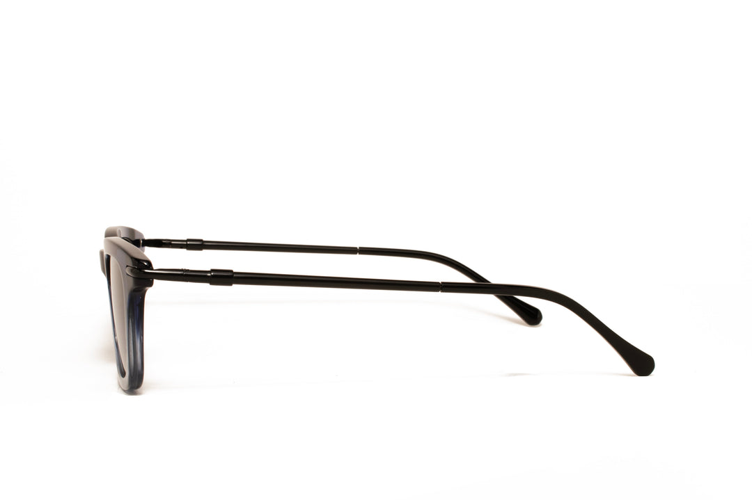 ARDEN navy blue / blue grey polarized square sunglasses, side view
