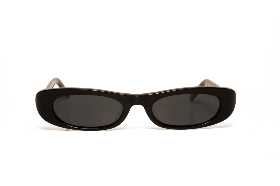 BLAIR black / grey polarized cat-eye sunglasses, front view