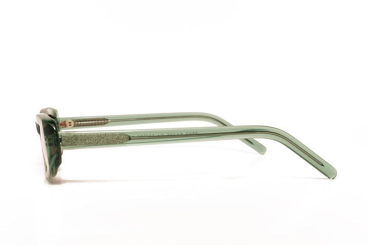 BLAIR crystal green / pink polarized cat-eye sunglasses, side view
