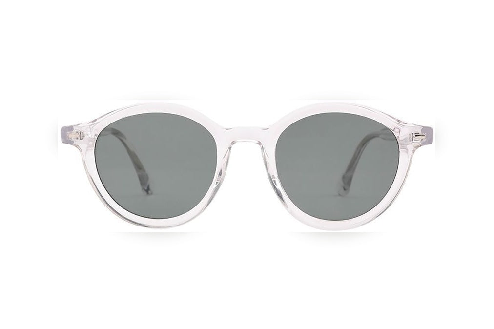 THERON crystal polarized round sunglasses, front view