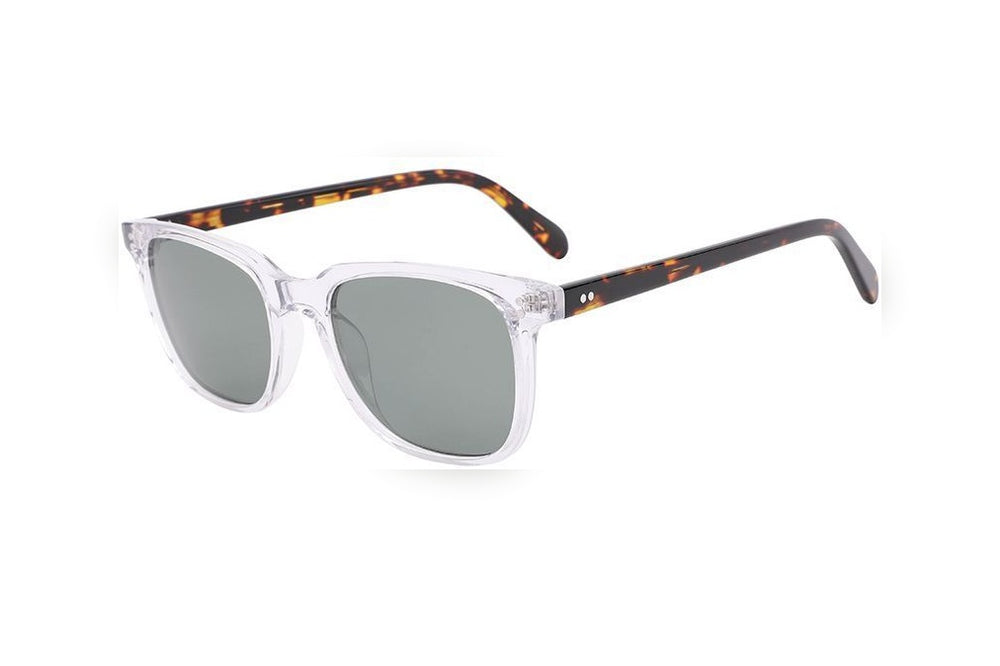 KIAN crystal polarized rectangle sunglasses, top view