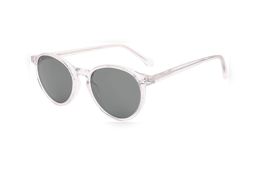 OPAL crystal polarized round sunglasses, top view