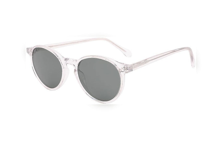 OPAL crystal polarized round sunglasses, top view