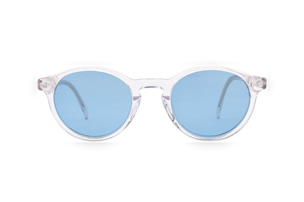 ZURI crystal polarized round sunglasses, front view