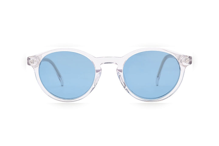 ZURI crystal polarized round sunglasses, front view