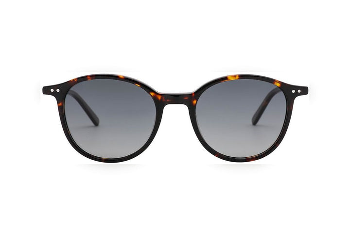AREON tortoise polarized round sunglasses, front view