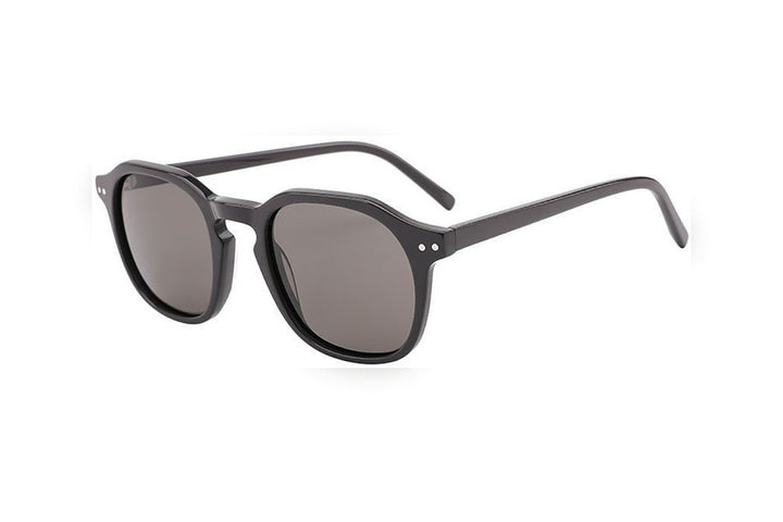 AREN grey polarized round sunglasses, top view