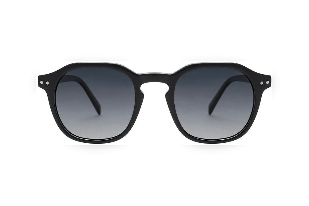 AREN grey polarized round sunglasses, front view