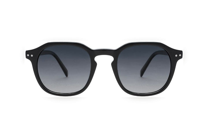 AREN grey polarized round sunglasses, front view