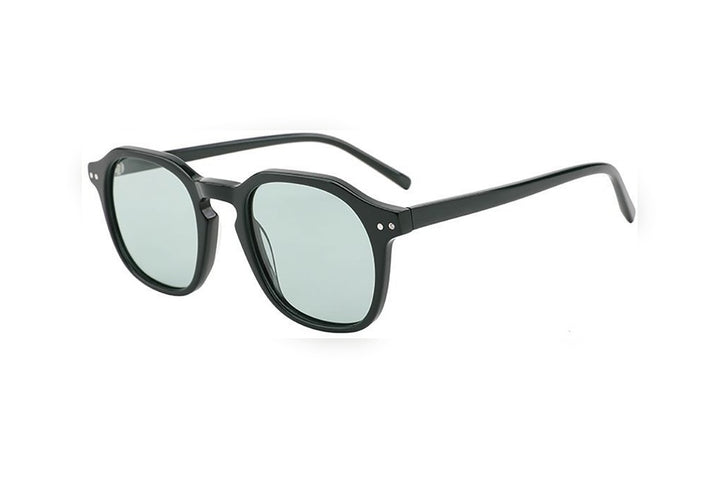 AREN blackish green polarized round sunglasses, top view