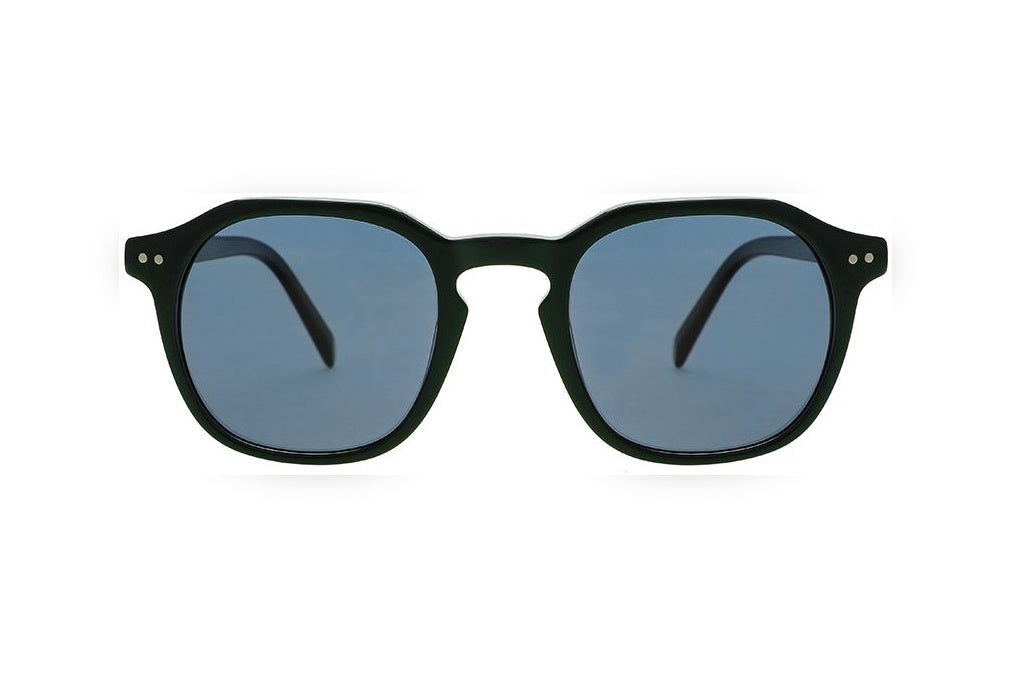 AREN blackish green polarized round sunglasses, front view