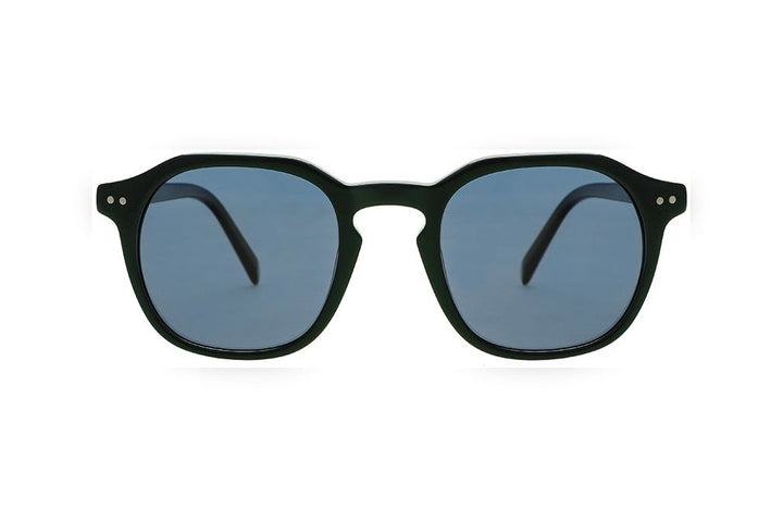 AREN blackish green polarized round sunglasses, front view