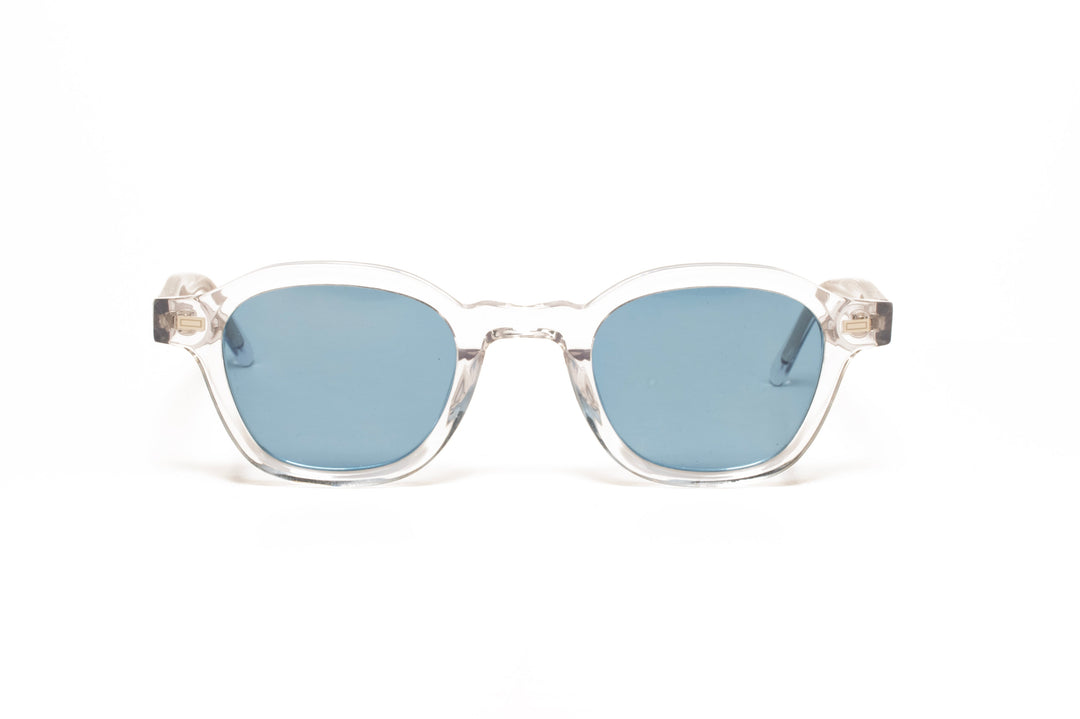 CORAL crystal polarized round sunglasses, front view