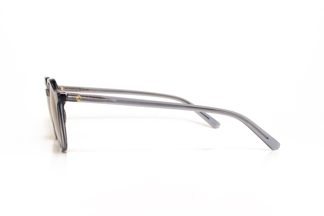 FOREST navy crystal polarized round sunglasses, side view
