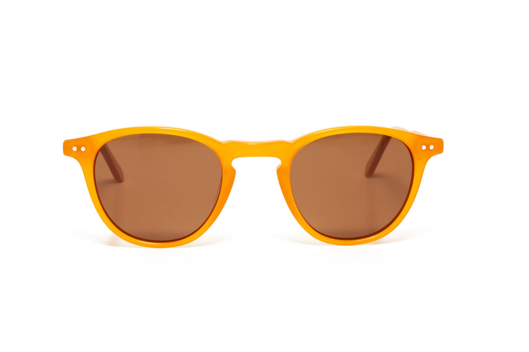 COVE orange polarized round sunglasses, front view