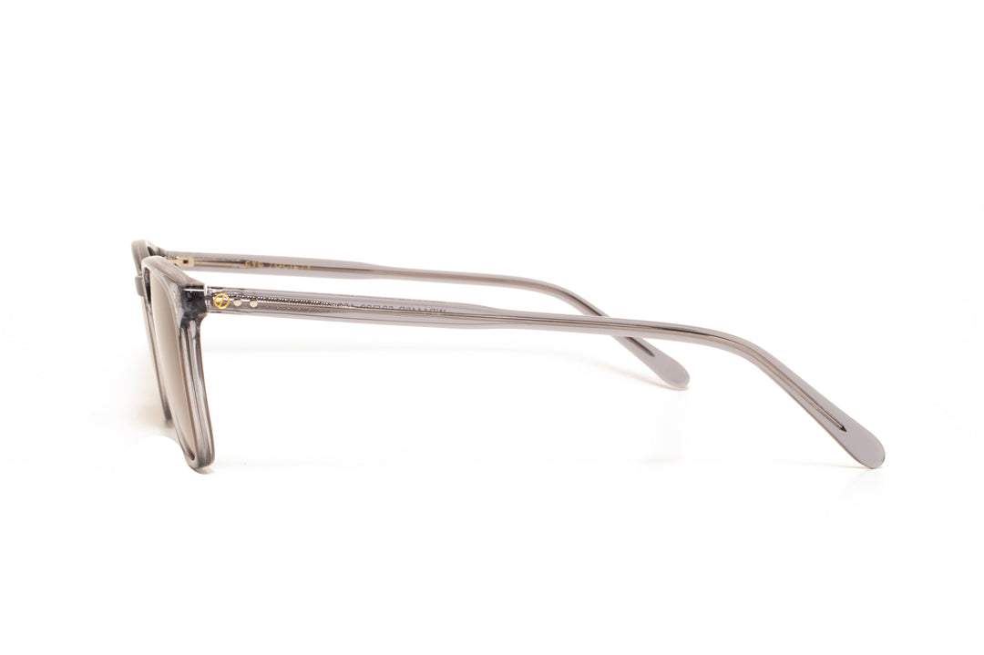 IVORY grey polarized round sunglasses, side view