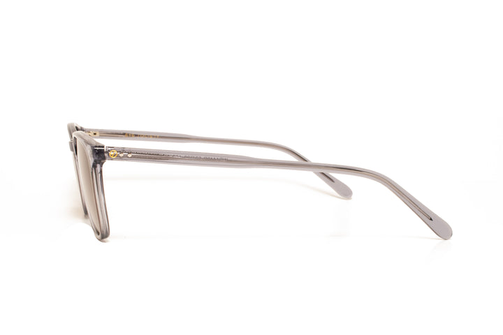 IVORY grey polarized round sunglasses, side view