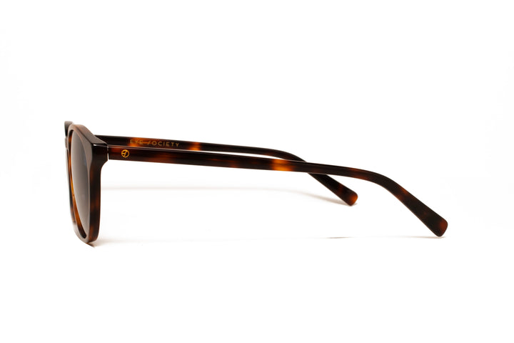 JORDAN tortoise polarized round sunglasses, side view
