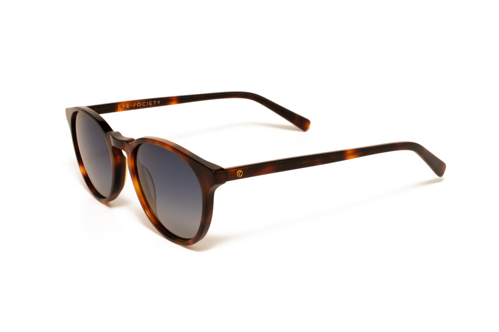 JORDAN tortoise polarized round sunglasses, top view