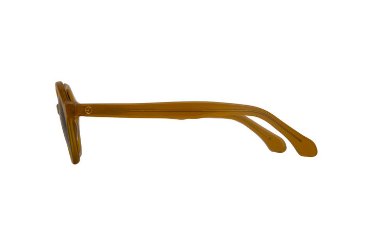 ARIA brown polarized round sunglasses, side view
