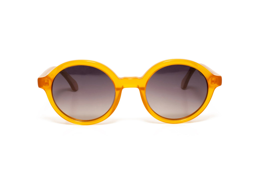 ARIA orange polarized round sunglasses, front view