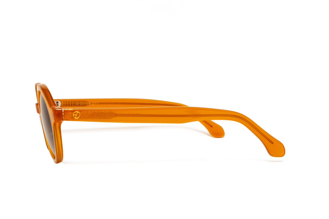 ARIA orange polarized round sunglasses, side view